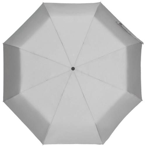 Зонт складной Manifest со светоотражающим куполом, серый фото 3