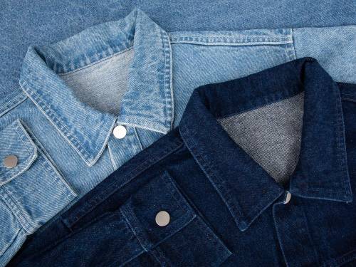 Куртка джинсовая O1, темно-синяя фото 13