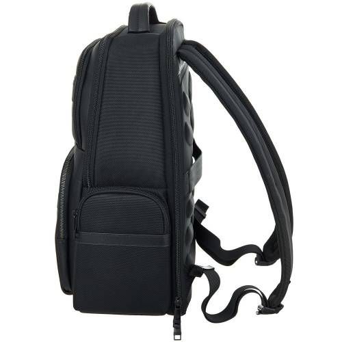 Рюкзак для ноутбука Santiago с кожаной отделкой, черный фото 4