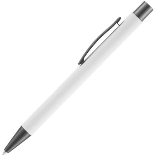 Ручка шариковая Atento Soft Touch, белая фото 3