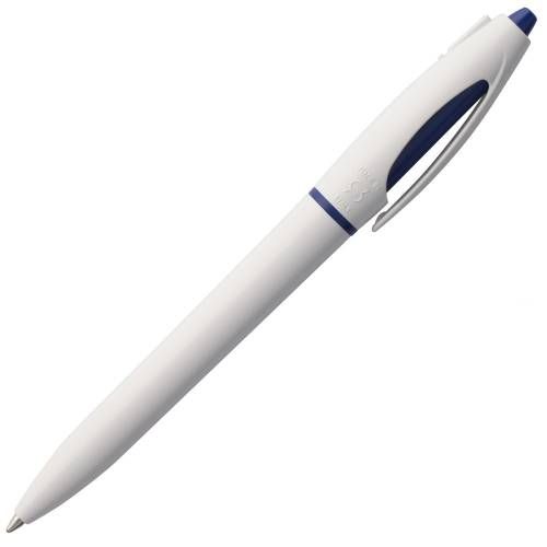 Ручка шариковая S! (Си), белая с темно-синим фото 5