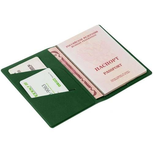 Обложка для паспорта Devon, темно-зеленый фото 4