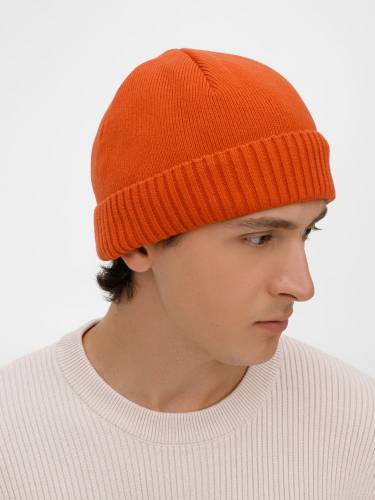 Шапка ComFleece, темно-оранжевая (кирпичная) фото 5