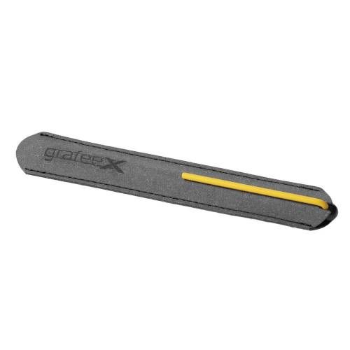 Шариковая ручка GrafeeX в чехле, черная с желтым фото 3