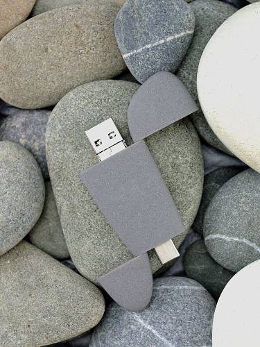 Флешка Pebble Universal, USB 3.0, серая, 64 Гб фото 12