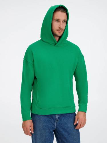Худи оверсайз унисекс Tolla, зеленое фото 7