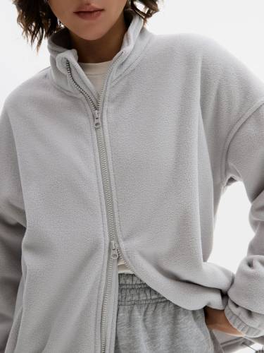 Куртка флисовая унисекс Nebo, светло-серая фото 13