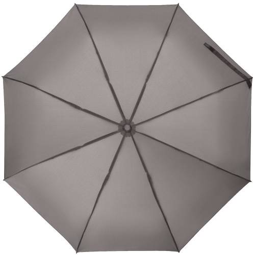 Зонт складной Hard Work с проявляющимся рисунком, серый фото 3