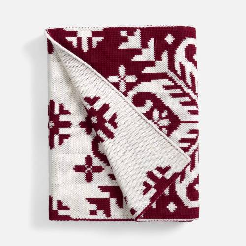 Шарф Wintertude L, красный с белым фото 3