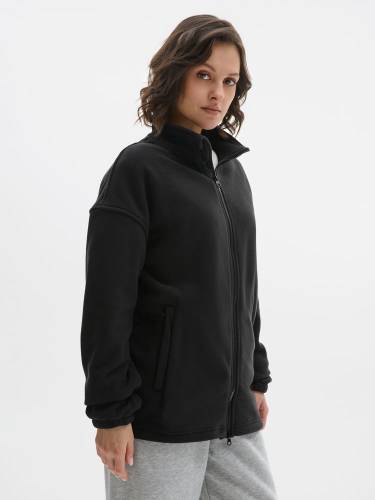 Куртка флисовая унисекс Nebo, черная фото 12