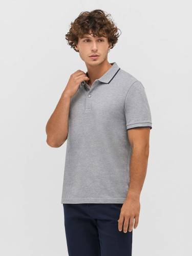 Рубашка поло унисекс Palermo, красная с белым фото 9