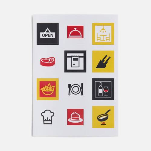 Стикерпак бумажный Industry, кафе фото 2