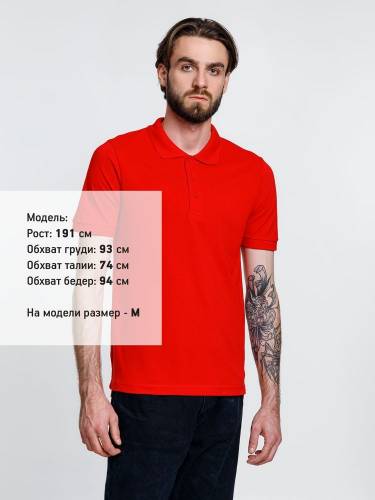 Рубашка поло мужская Adam, красная фото 5
