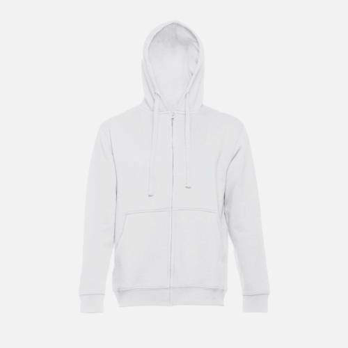 Толстовка мужская на молнии с капюшоном Amsterdam, белая фото 3
