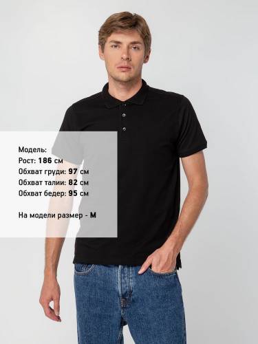 Рубашка поло мужская Virma Stretch, черная фото 6