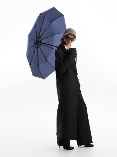 Зонт складной Cloudburst в подарочной упаковке, темно-синий фото 9