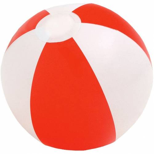 Надувной пляжный мяч Cruise, красный с белым фото 2