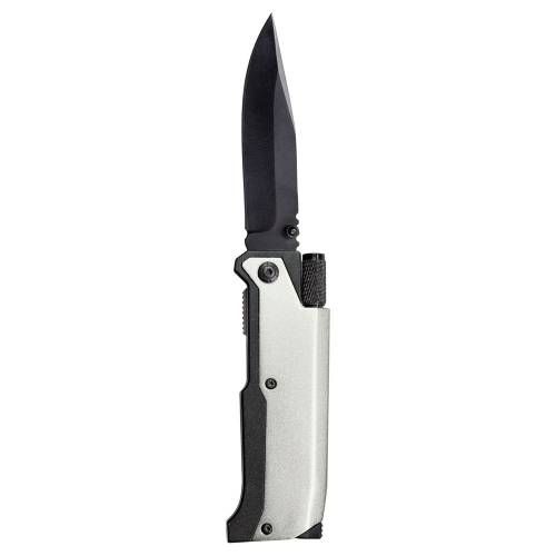 Нож складной с фонариком и огнивом Ster, серый фото 2
