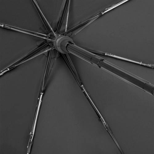 Зонт складной Carbonsteel Magic, черный фото 5