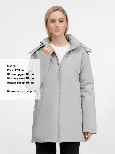 Куртка-парка унисекс Sfera, светло-серая фото 15