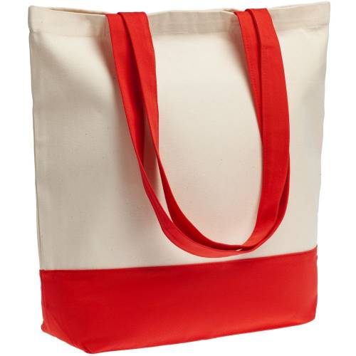 Холщовая сумка Shopaholic, красная фото 2