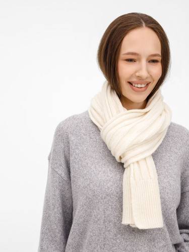 Шарф Bellish, белый (ванильный) фото 6 Шарф Bellish, белый (ванильный) фото 6