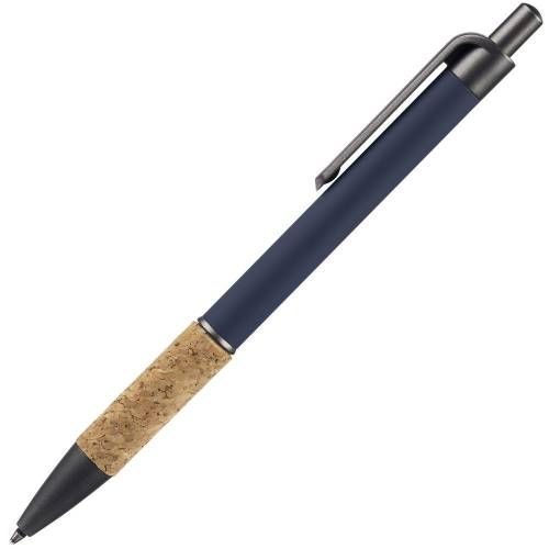 Ручка шариковая Cork, синяя фото 3