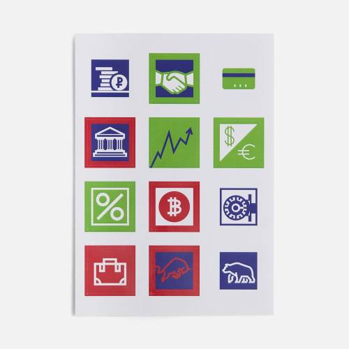 Стикерпак бумажный Industry, финансы фото 2