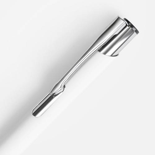 Ручка шариковая Keskus Soft Touch, белая фото 5