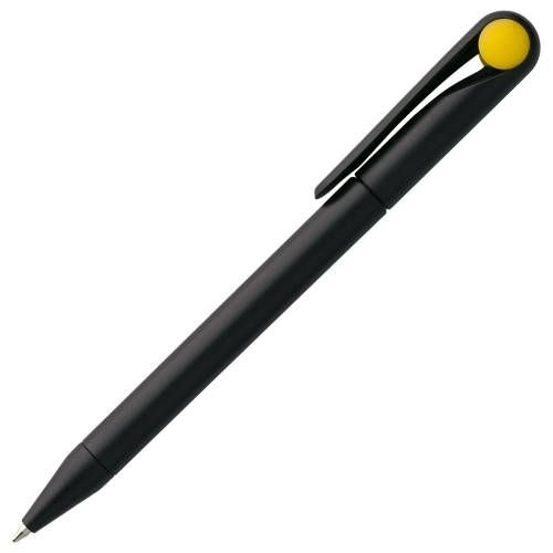 Ручка шариковая Prodir DS1 TMM Dot, черная с желтым фото 3