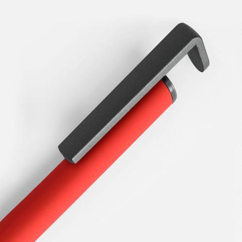 Ручка шариковая Standic с подставкой для телефона, красная фото 4 Ручка шариковая Standic с подставкой для телефона, красная фото 4