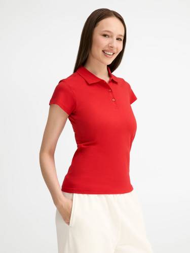 Рубашка поло женская Prescott Women 170, красная фото 6