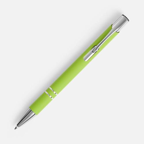 Ручка шариковая Keskus Soft Touch, зеленое яблоко фото 3