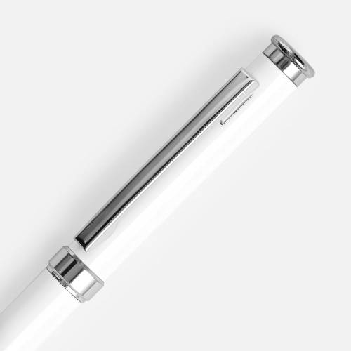Ручка шариковая Finn Chrome, белая фото 4 Ручка шариковая Finn Chrome, белая фото 4
