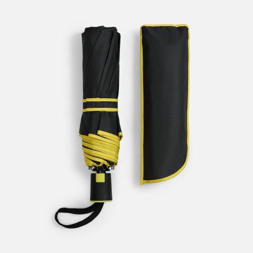 Зонт складной Edgeline, желтый фото 5