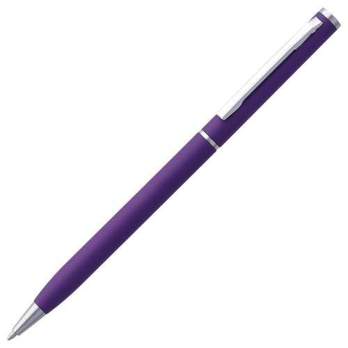 Ручка шариковая Hotel Chrome, ver.2, матовая фиолетовая фото 2