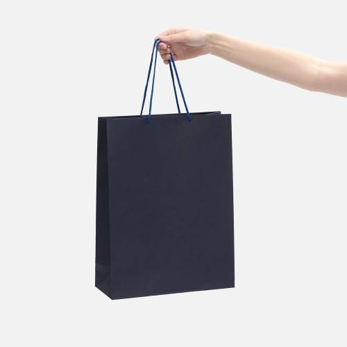 Пакет бумажный Porta XL, темно-синий фото 4