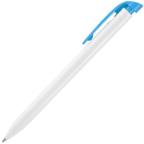 Ручка шариковая Favorite, белая с голубым фото 3