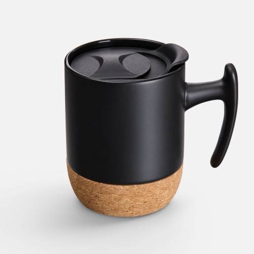 Кружка Corky Grip, черная фото 2