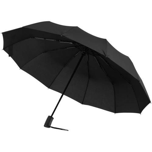 Зонт складной Fiber Magic Major с кейсом, черный фото 2