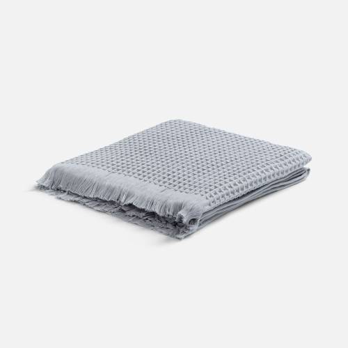 Плед вафельный Elenglect, светло-серый фото 2