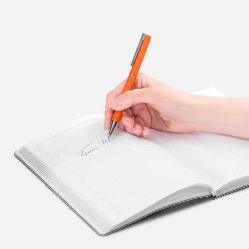Ручка шариковая Blade Soft Touch, оранжевая фото 5
