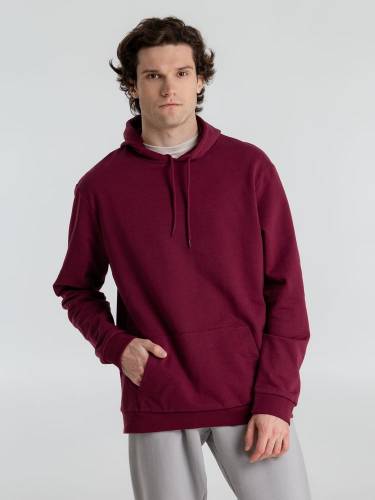 Толстовка с капюшоном унисекс Hoodie, бордовая фото 12