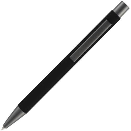 Ручка шариковая Atento Soft Touch, черная фото 4