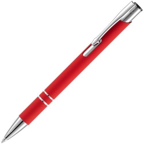 Ручка шариковая Keskus Soft Touch, красная фото 2