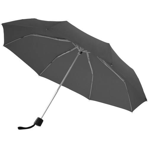 Зонт складной Fiber Alu Light, черный фото 2