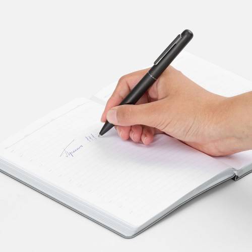 Ручка шариковая Scribo, матовая серая фото 5