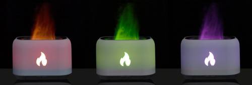 Увлажнитель-ароматизатор Fire Flick с имитацией пламени, белый фото 12