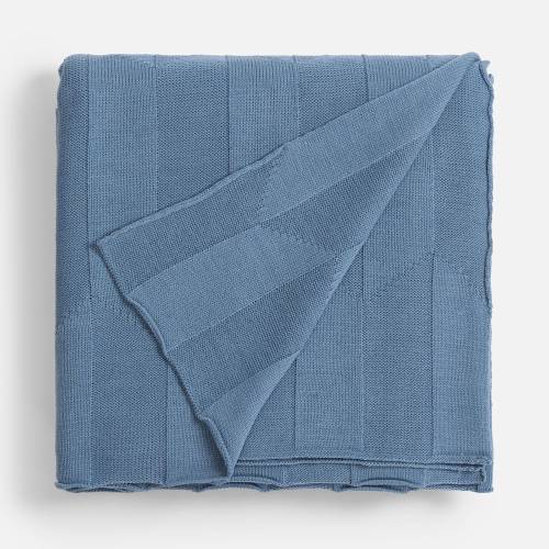 Плед Rombus, синий (дымчатый) фото 4