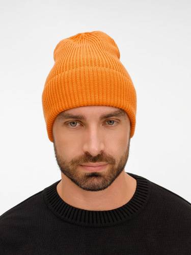 Шапка Nobilis Mono, оранжевая (абрикос) фото 5 Шапка Nobilis Mono, оранжевая (абрикос) фото 5